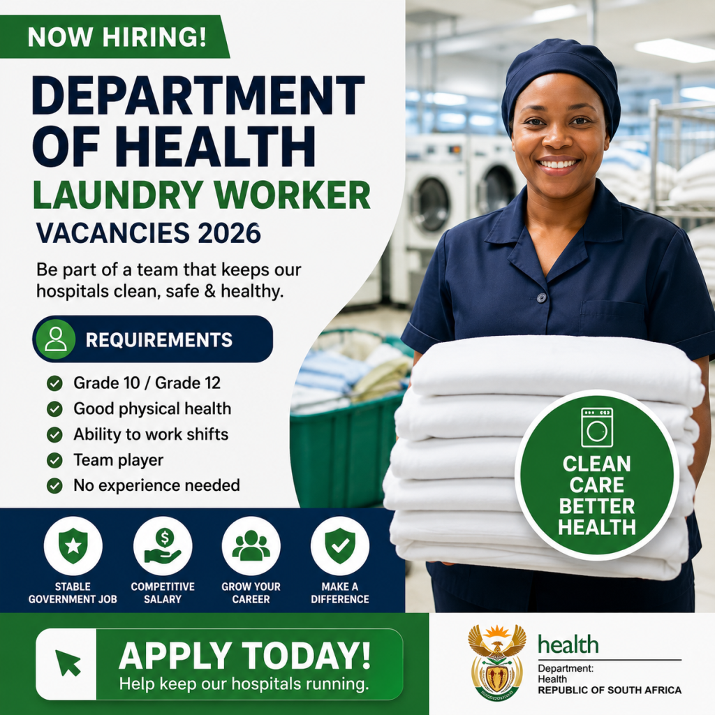 Department of Health Laundry Worker Vacancies 2026